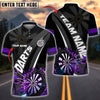 BlueJose Darts Fiery Dartboard Explosion Customized Name, Team Name 3D Shirt (4 Colors)