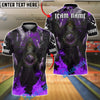 BlueJose Bowling And Pins Magic Flame Wizard Customized Name, Team Name 3D Shirt (4 Colors)