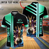 BlueJose Bowling And Pins Premium Gold Customized Name 3D Shirt (6 Colors)