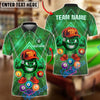 BlueJose Billiards Pools Life 8 Ball Glow Cartoon Personalized Name, Team Name Unisex Shirt (4 Colors)