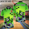 BlueJose Bowling And Pins  Neon Graffiti Panda Halloween Glow Spooky Customized Name, Team Name 3D Shirt (4 Colors)