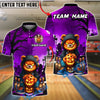BlueJose Bowling And Pins Halloween Bear Pumpkin Ball Spooky Graveyard Scene Customized Name, Team Name 3D Shirt (4 Colors)