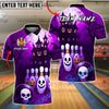 BlueJose Bowling And Pins Haunted House Skull Pins Pumpkin Ball Halloween Style Customized Name, Team Name 3D Shirt (4 Colors)