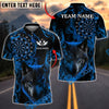 BlueJose Darts Wolf Flame Smoke Customized Name, Team Name 3D Shirt (4 Colors)