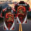 BlueJose Darts Fiery Snake Design Customized Name, Team Name 3D Shirt (4 Colors)
