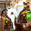 BlueJose Billiards Ball 8 Skull Head Fire Burst Personalized Name, Team Name Unisex Shirt (4 Colors)
