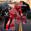 BlueJose Darts Golden Tribal Personalized Name, Team Name Shirt (4 Colors)