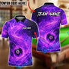 BlueJose Billiards 8 Ball Flaming Firestorm Personalized Name, Team Name Unisex Shirt (4 Colors)