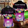 BlueJose Billiards 8 Ball Full Rack Break Shot Personalized Name, Team Name Unisex Shirt (4 Colors)