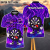 BlueJose Darts Devil Cartoon Dartboard Bullseye Customized Name, Team Name 3D Shirt (4 Colors)