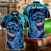 BlueJose Billiards Fiery Inferno Skull With Burning 8 Ball Eyes Personalized Name, Team Name Unisex Shirt (4 Colors)