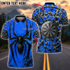 BlueJose Darts Black Widow Spider Web Customized Name, Team Name 3D Shirt (4 Colors)