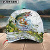 BlueJose Fishing Gold Premium Skinfish Pattern Personalized Cap (Bass, Trout, Walleye, Mahi-Mahi, Striped Bass, Crappie, Pike, Salmon)