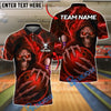 BlueJose Bowling And Pins Grim Reaper Lightning Customized Name, Team Name 3D Shirt (4 Colors)