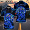 BlueJose Darts Neon Dartboard Bear Running Customized Name, Team Name 3D Shirt (4 Colors)