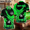 BlueJose Billiards Ball 8 Fire Splash Personalized Name, Team Name Unisex Shirt (4 Colors)