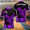 BlueJose Bowling And Pins Phoenix Flame Design Customized Name, Team Name 3D Shirt (4 Colors)