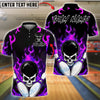BlueJose Bowling And Pins Flame Skull Ball Customized Name, Team Name 3D Shirt (4 Colors)