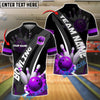 BlueJose Bowling And Pins Fire Strike Customized Name, Team Name 3D Shirt (4 Colors)