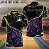 BlueJose Bowling And Pins Teddy Bear Cosmic Cute Customized Name, Team Name 3D Shirt (4 Colors)