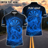 BlueJose Darts Flame Spirit Wolf Personalized Name, Team Name Shirt (4 Colors)