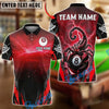 BlueJose Billiards 8 Ball Scorpion Lightning Personalized Name, Team Name Unisex Shirt (4 Colors)