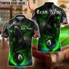 BlueJose Billiards 8 Ball Black Horse Personalized Name, Team Name Unisex Shirt (4 Colors)