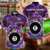 BlueJose Billiards 8 Ball Lightning Storm Personalized Name, Team Name Unisex Shirt (4 Colors)