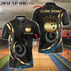 BlueJose Bowling And Pins Crown Royal Swirl Customized Name, Team Name 3D Shirt (4 Colors)