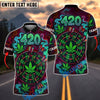 BlueJose Darts 420 Neon Cannabis Dartboard Glow Personalized Name, Team Name Unisex Shirt (4 Colors)