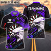 BlueJose Darts Bald Eagle Black Graffiti Style Customized Name, Team Name 3D Shirt (4 Colors)