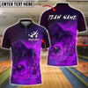 BlueJose Bowling And Pins Bowlosaurus T-Rex Firestorm Customized Name, Team Name 3D Shirt (4 Colors)