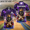 BlueJose Bowling And Pins King Champion Style Customized Name, Team Name 3D Shirt (4 Colors)