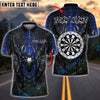 BlueJose Darts Spider Web Dark Customized Name, Team Name 3D Shirt (4 Colors)