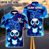 BlueJose Darts Angry Panda Neon Graffiti Customized Name, Team Name 3D Shirt (4 Colors)