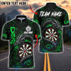 BlueJose Darts Dragon Flame Red Black Customized Name, Team Name 3D Shirt (4 Colors)