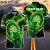 BlueJose Darts Neon Dark Teddy Bear Customized Name, Team Name 3D Shirt (4 Colors)