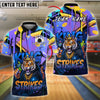BlueJose Bowling Tiger King Of Strikes Graffiti Style Customized Name, Team Name 3D Shirt (4 Colors)