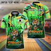 BlueJose Bowling Tiger King Of Strikes Graffiti Style Customized Name, Team Name 3D Shirt (4 Colors)