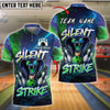 BlueJose Bowling Snake Silent Strike Neon Glow Customized Name, Team Name 3D Shirt (4 Colors)