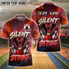 BlueJose Bowling Snake Silent Strike Neon Glow Customized Name, Team Name 3D Shirt (4 Colors)