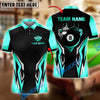 BlueJose Billiards Crown 8 Ball Design Personalized Name Shirt (4 Colors)