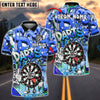 BlueJose Darts Urban Mask Dartboard Graffiti Personalized Name, Team Name Shirt (4 Colors)