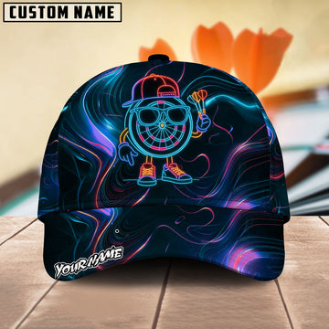BlueJose Darts Cartoon Neon Style Personalized Name Cap (6 Colors)