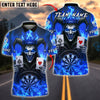 BlueJose Darts Evil Joker Fire Cards Customized Name, Team Name 3D Shirt (4 Colors)