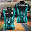 BlueJose Bowling And Pins King Ball Flame Crown Customized Name, Team Name 3D Shirt (4 Colors)