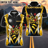BlueJose Darts Hornet Honeycomb Bee Customized Name, Team Name 3D Shirt (4 Colors)