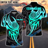 BlueJose Darts Golden Tribal Flame Customized Name, Team Name 3D Shirt (4 Colors)