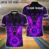 BlueJose Bowling And Pins Inferno Wolf Rage Customized Name, Team Name 3D Shirt (4 Colors)