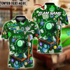 BlueJose Billiards Neon 8-Ball Arcade Glow Style Personalized Name Shirt (4 Colors)